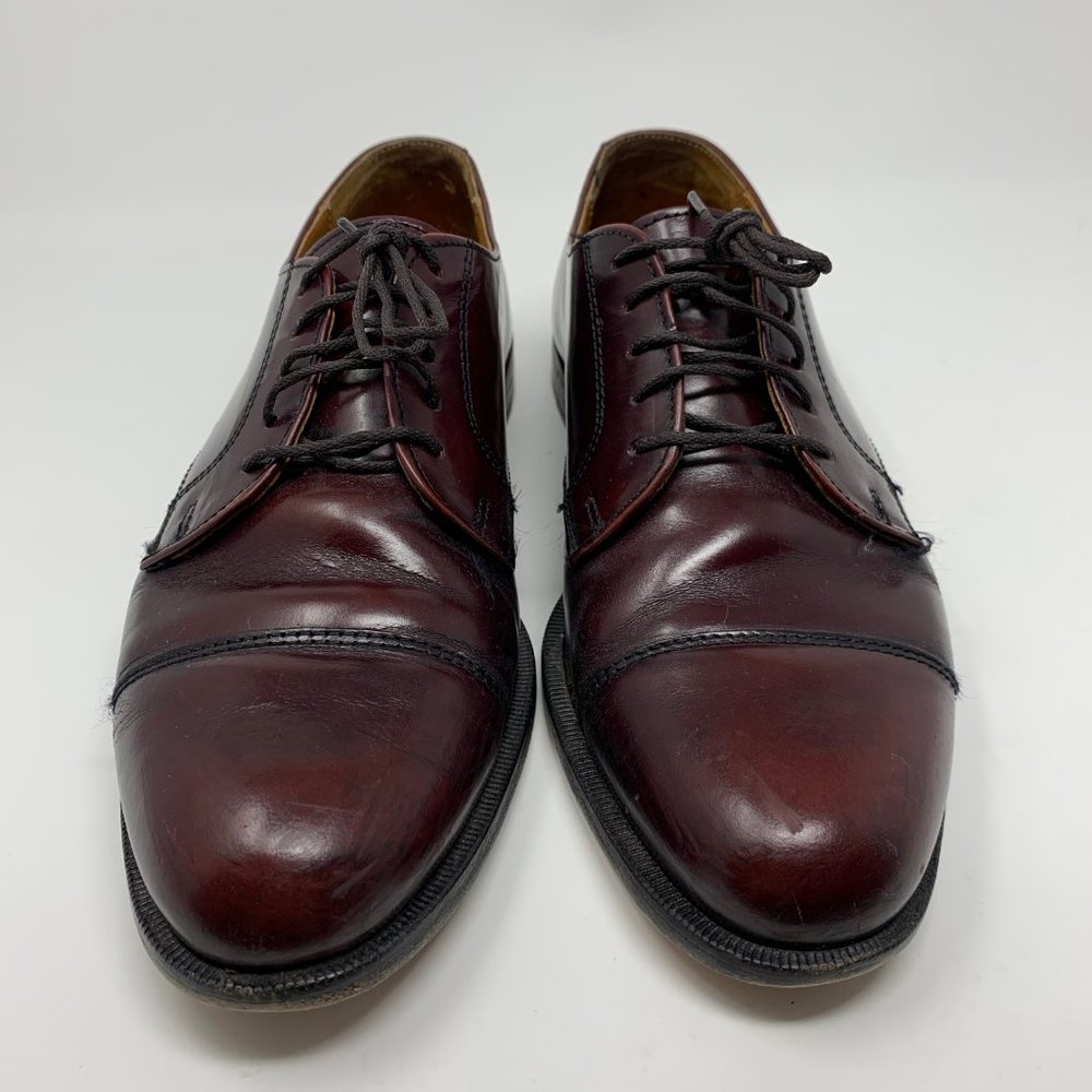 Cole Haan Cap Toe Mens Oxford Shoes Burgandy - Picture 6 of 7